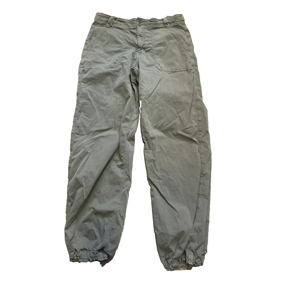 Vintage American Eagle Y2K Parachute Pants Green Gorpcore 12L Baggy